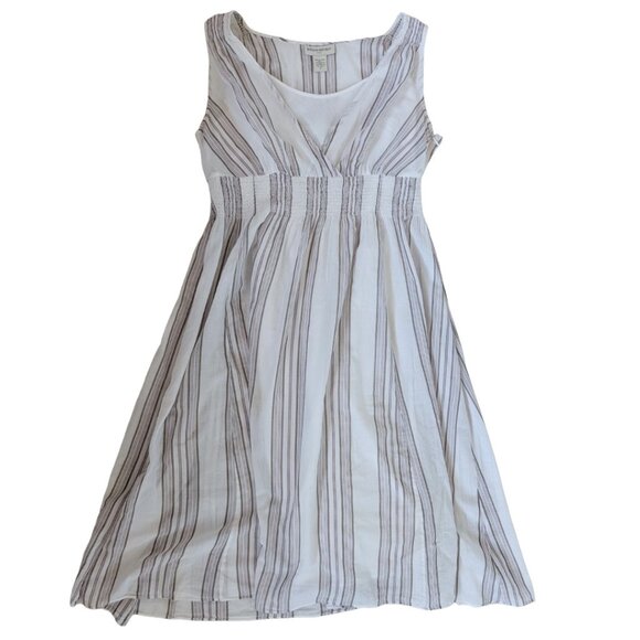 Banana Republic Striped Summer Cotton Dress Sz 4 - Picture 2 of 5